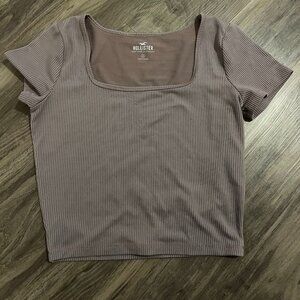 Hollister Square Neck Ribbed Top